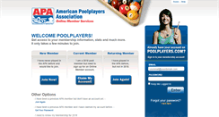 Desktop Screenshot of members.poolplayers.com